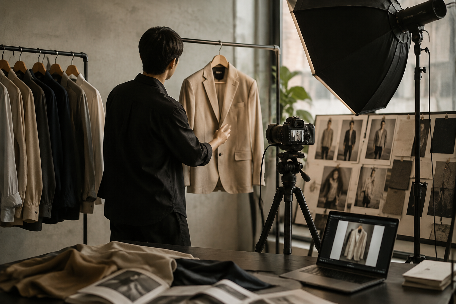 高端服装品牌内容策划与拍摄工作场景